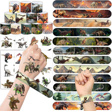 96PCS Realistic Dinosaur Party Favors Set Include 72Pcs Dinosaur Temporary Tatto