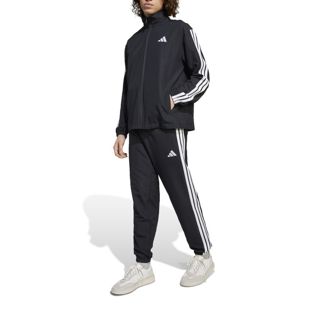 Adidas Tuta da Uomo Sportswear Basic 3-Stripes Woven Nero Taglia S Codice JI8849