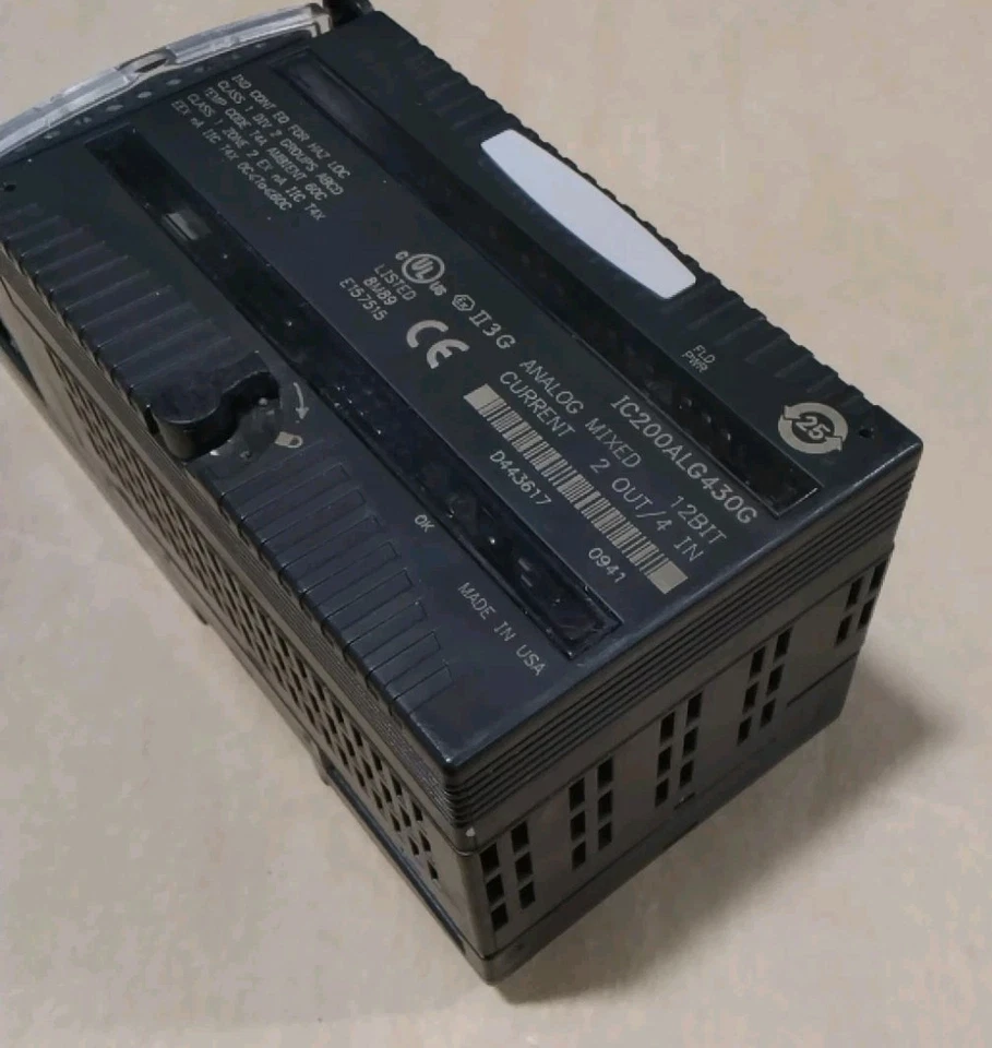 IC200ALG430G GE Fanuc Analog I/O Module W/ IC200CHS022J - Image 3 of 4