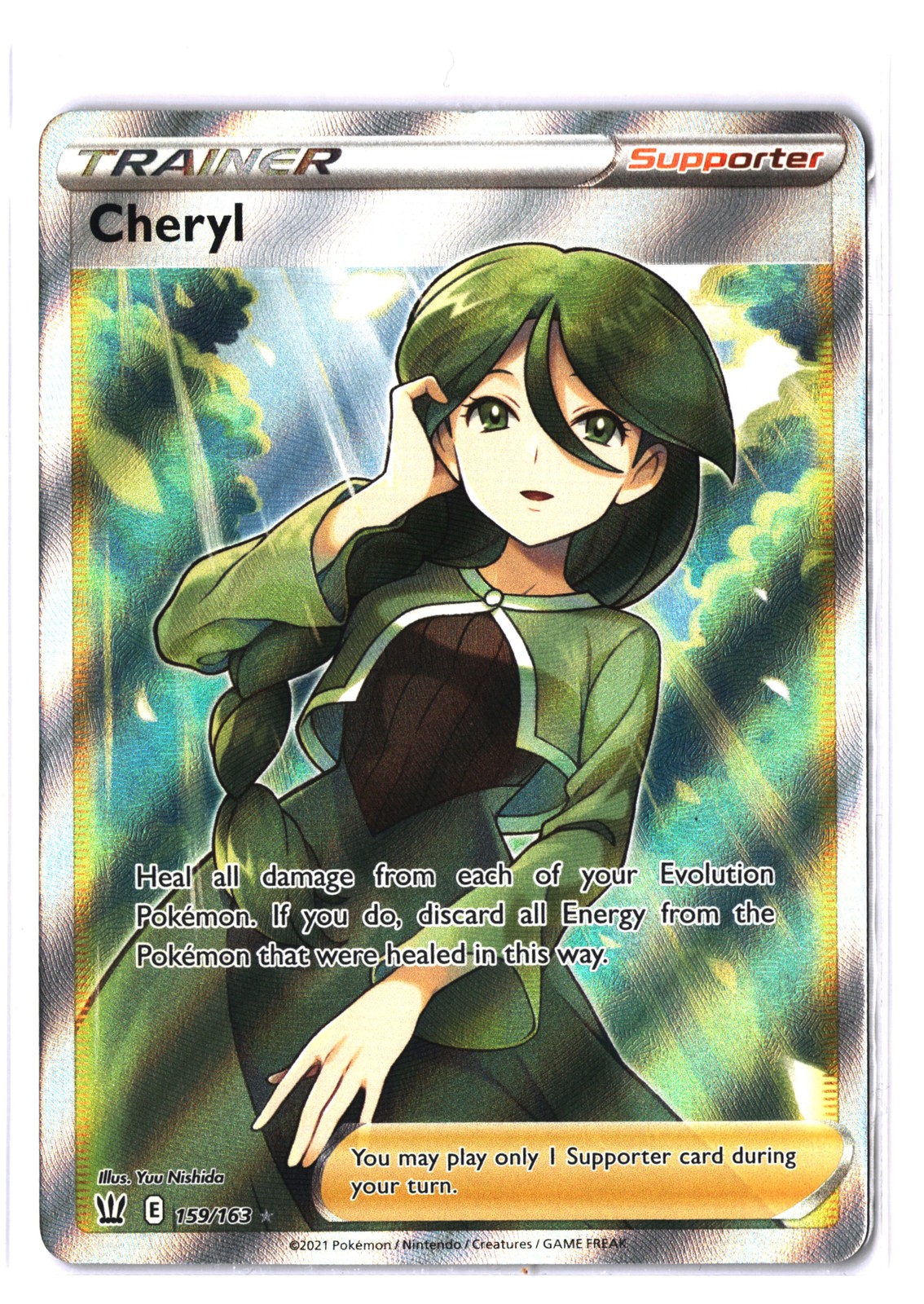 Pokemon CHERYL 159/163 Full Art (2021 Battle Styles) NM/Near Mint