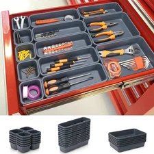 Kefanta 42 Pack Tool Box Organizer Tool Tray Dividers, Rolling Tool Chest Cart C