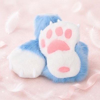 Fursuit Pfotenhandschuhe flauschig Plüschtierpfoten handgemacht für Messe,
