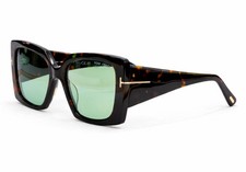 Tom Ford Jacquetta Sunglasses FT0921 Dark Havana/Green 54-18-140mm With Case New