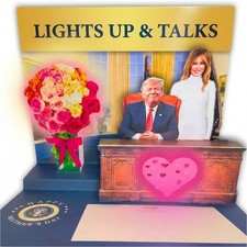 Donald Trump Talking Pop-Up Mother  s Day Card Lights Sound Funny Patriotic 3D