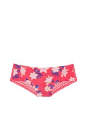 Victoria's Secret PINK No-Show Dot Lace Trim Cheekster Panty Pink Floral