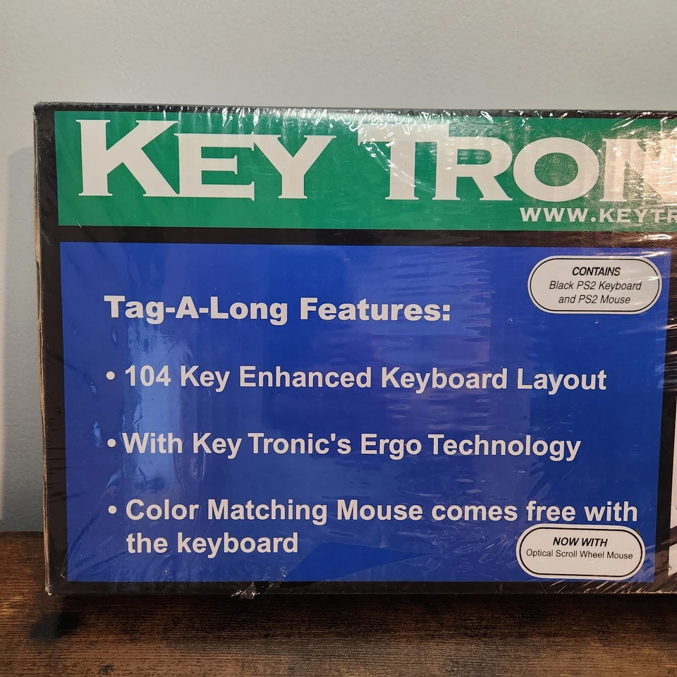 Key Tronic Tag-A-Long 104 Key Enhanced Layout Ergonomic Keyboard & Mouse Sealed - Image 2 of 4