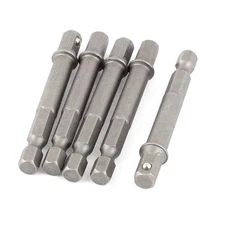 1/4" Shank Dia Hex Driver Bit Power Extension Drill Socket Adapters 5pcs