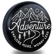 Rv Spare Tire Cover for Trailer-Camper Tire Cover Wheel Protectors 15inch Black