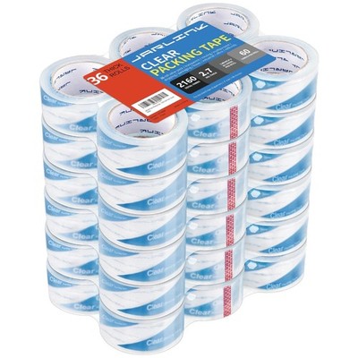 36 Rolls Clear Packing Tape - Heavy Duty, 2.7mil, 1.88''