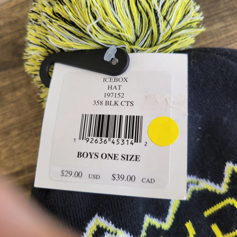 Chapéu BOYS Spyder preto e amarelo caixa de gelo infantil tamanho único FRETE GRÁTIS - Imagem 2 de 4