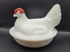 Vintage Large Westmoreland Milk glass Hen On Nest Covered Dish