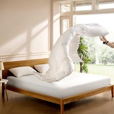 Down Comforter King Size, Breathable Duvet Insert 100 Cotton Cover All Season