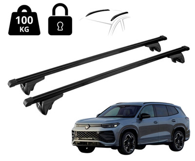 Nordrive Dachträge Querträgerr Für VW Tayron 2024 120 cm Schwarz 100 kg