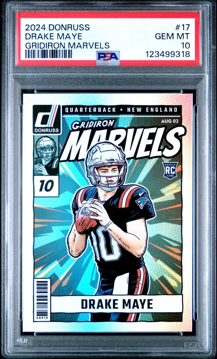 Drake Maye Panini Donruss Gridiron Marvels #17 Base