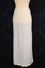 Vintage 50s White BARBIZON Petti Endora Half Slip Maxi Skirt - S