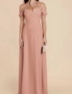 Birdy Grey Spence Convertible Dress Chiffon Dusty Rose Small Wedding Bridesmaid