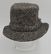 VTG David Hanna & Sons Walking Hat 7 1/8 Donegal Tweed 100% Wool Ireland Fedora