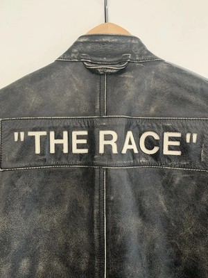Ultra Rare Off-White Virgil Abloh Leather Jacket   2013 Founding Era