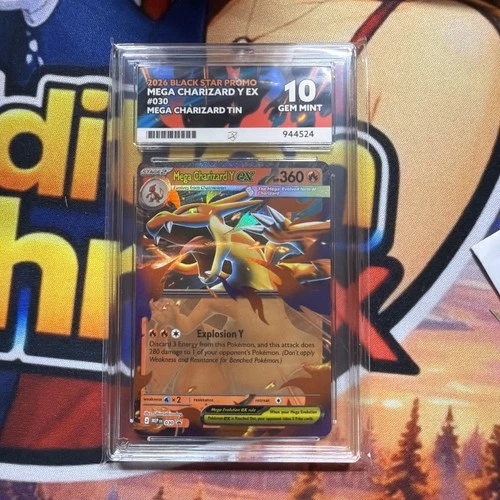 Mega Charizard Y Ex Mega Charizard 030 Ace 10 Perfect Sub Grades 030 Black Star