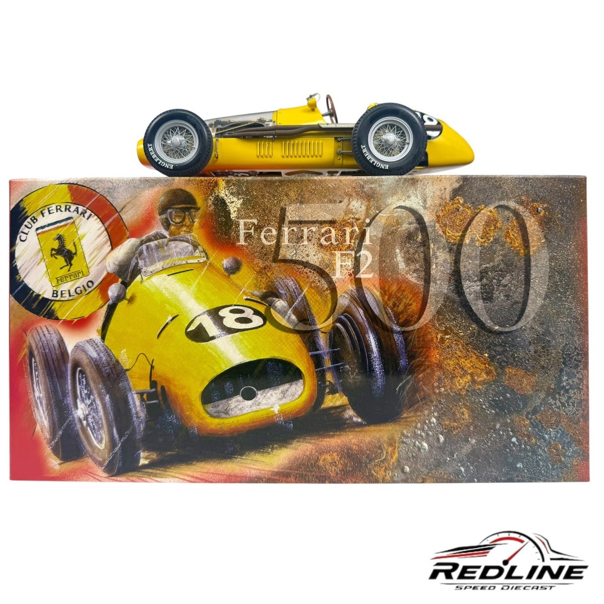 エグゾト 1/18 フェラーリ 500 F2 #15 exoto Ferrari 🇮🇹Exoto 1953 Berlin Ferrari 500 F2 Ecurie Francorchamps Yellow