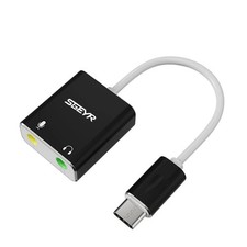 SGEYR Type c Sound Card External Card, USB-C to 3.5mm Jack Audio...