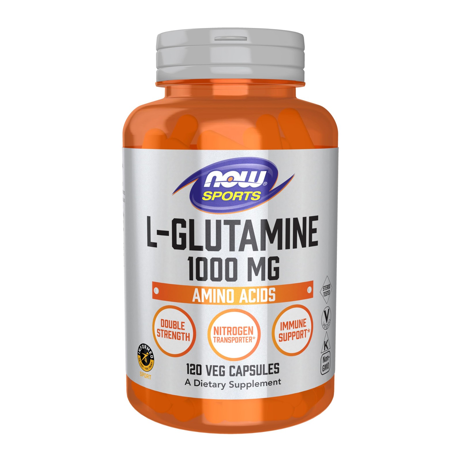 Sports Nutrition, L-Glutamine, Double Strength 1,000 mg, Amino Acid, 120 Veg ...