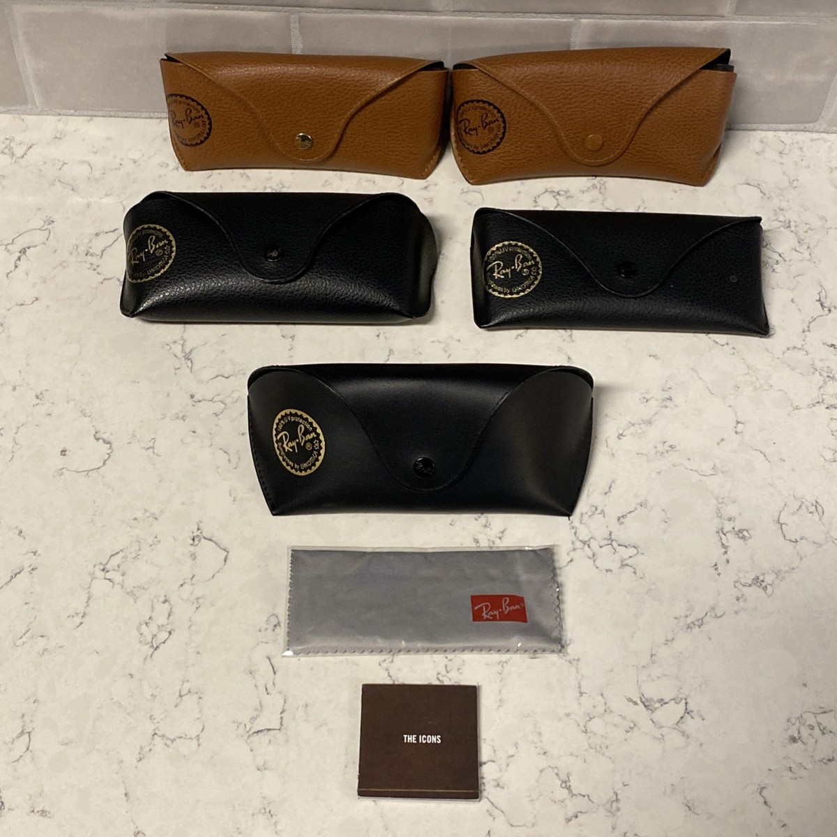 Lot 5 Ray Ban Sunglasses Snap Cases ONLY Authentic Luxottica  display picture 2