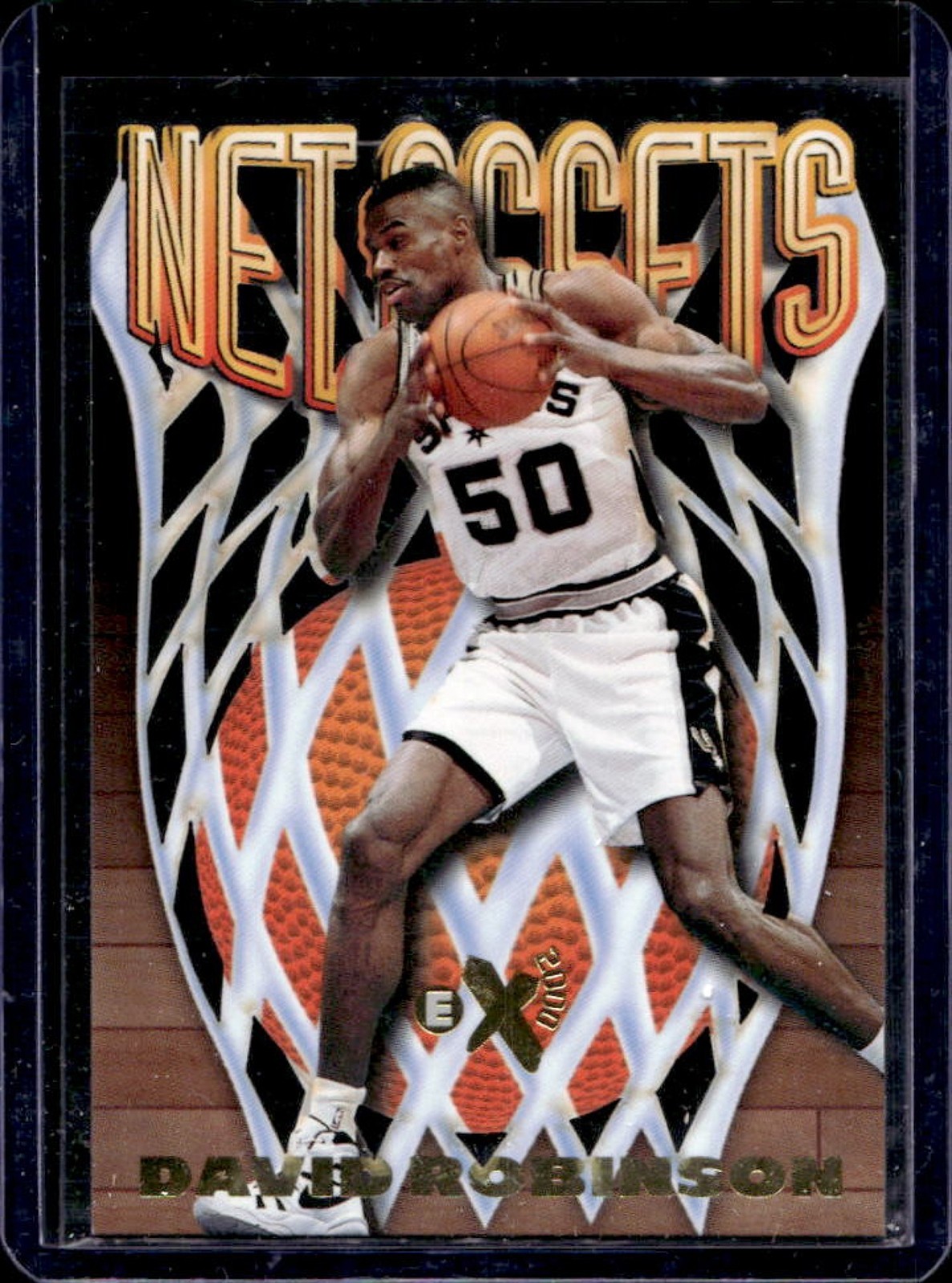 1996 Skybox EX-2000 David Robinson Net Assets #16 Spurs