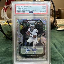 2020 Panini Prizm - Rookie Jalen Hurts #343 No Huddle Prizm Autographs (AU, RC)