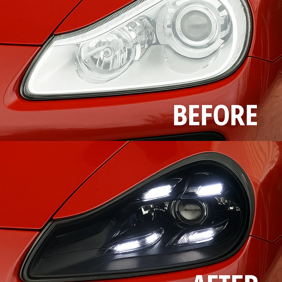 Faro delantero 2008 2009 2010 para Porsche Cayenne LED Plug & Play ¡Actualización! Foto 2 de 4