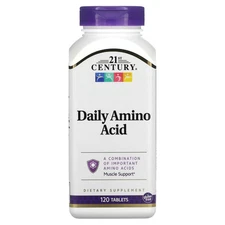 21st Century Daily Amino Acid Maximum Strength 120 Tablets Muscle Support