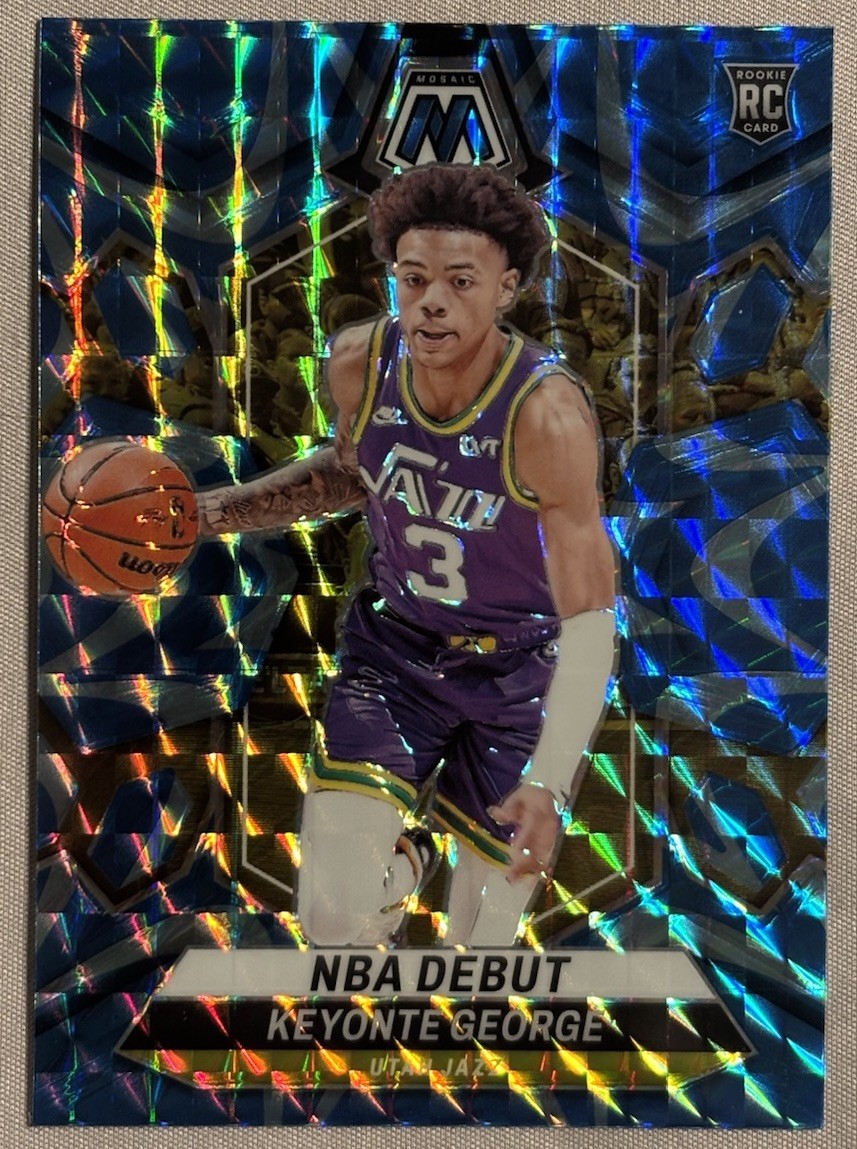 2023-24 Panini Mosaic - NBA Debut Keyonte George #251 Reactive Blue Mosaic Prizm