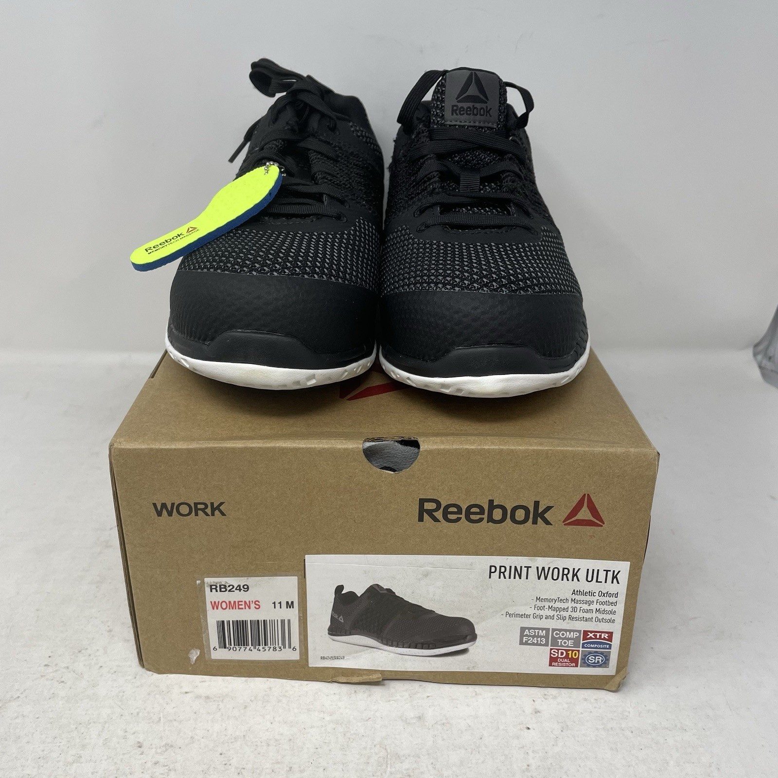 Reebok Print Work ULTK Black Composite Toe Safety Work Shoes Women's Size 11M thumbnail 2