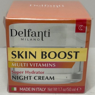 Delfanti Milano Skin Boost Multi Vitamin Night Cream Super Hydrator 1.7oz Italy