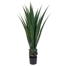 Giant Agave Fake Plant - 52-Inch Faux Succulent with Pot - Modern Artificial ...