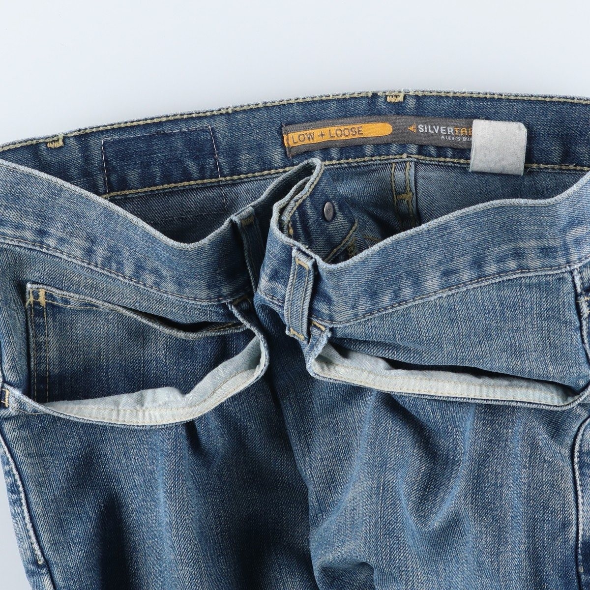 Vintage Levi's SILVER TAB LOW+LOOSE Straight Denim Pants Men's Size 36 thumbnail 10