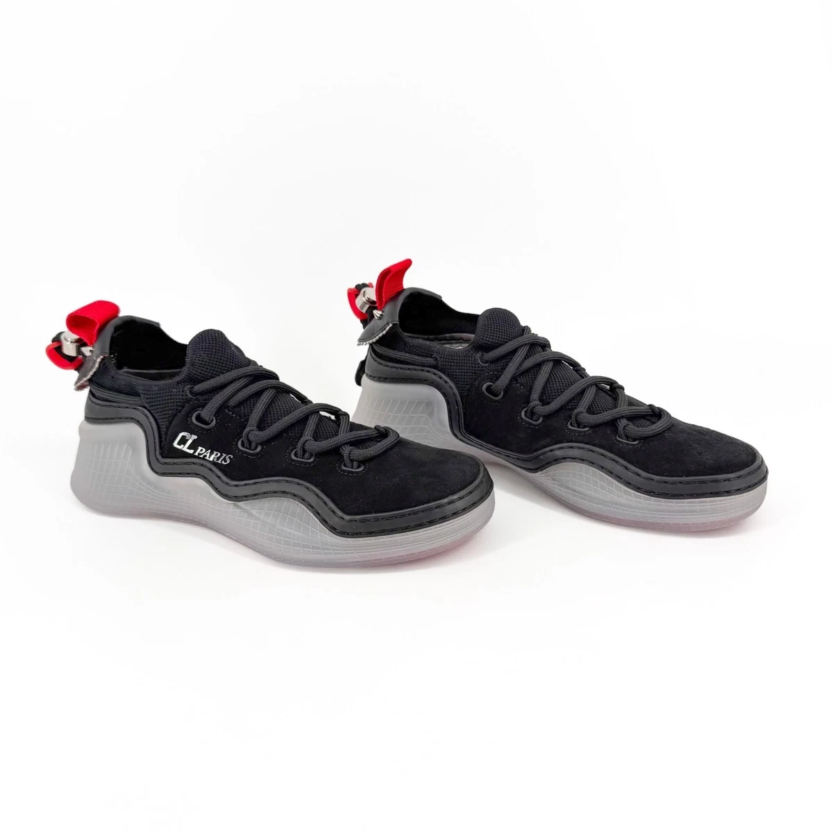 Christian Louboutin Black Suede Athletic Shoes for Women for  display picture 1