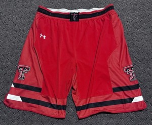 2017–18 Under Armour TEXAS TECH Basketball Team Issued GAME Worn Shorts