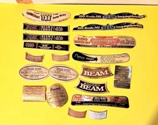 20 New Old Stock vintage JIM BEAM LABELS for your decanter collection