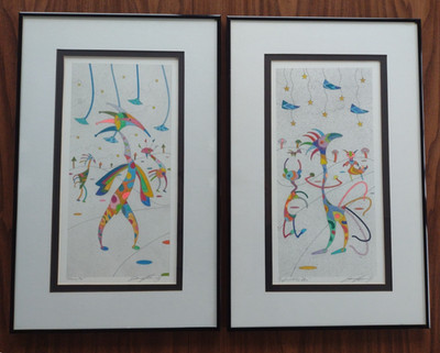Two Original Artworks by James J. Connolly Signed / Framed 14.25'' x 22.25''