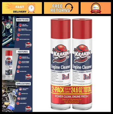 Engine Cleaner Spray Degreaser - 2 Pack (2x12.3 fl. Oz) for Gunk & Motor Bay