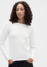 NWT Gap Stretch Jersey Boatneck T-shirt, Size Medium, White