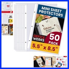 Professional Quality Mini Sheet Protectors, 50 Pack - 5.5 x 8.5 Inches