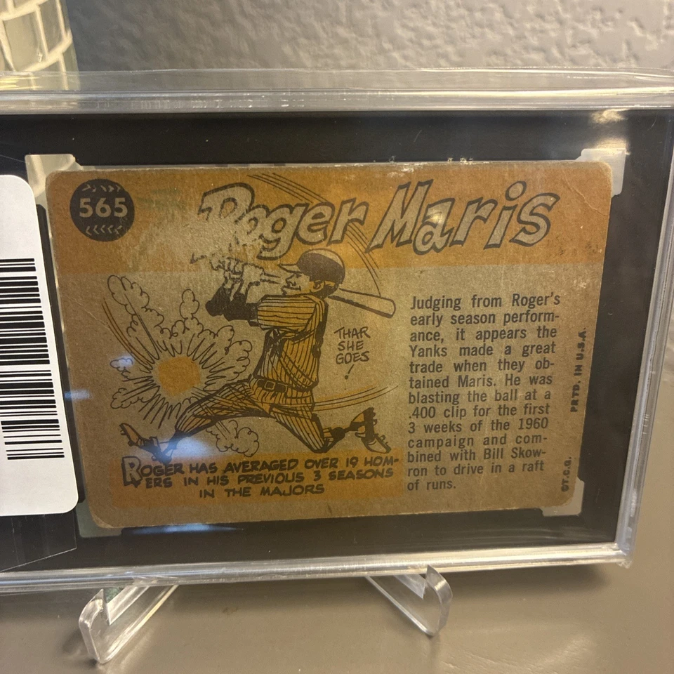 1960 Topps All-Star - High # Roger Maris #565 - Image 4 of 4