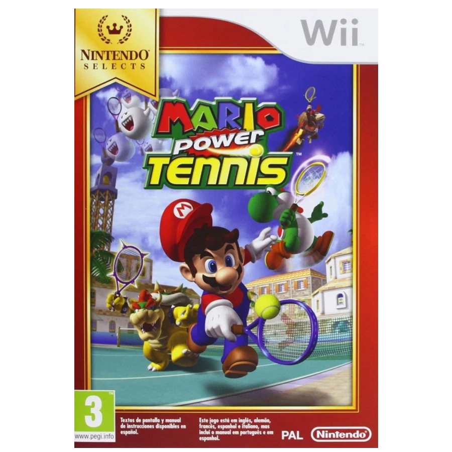 NINTENDO WII MARIO POWER TENNIS SELECTS MUY BUEN ESTADO PAL ESPAÑA