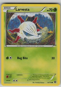 Larvesta 14/114 Common Steam Siege Pokemon