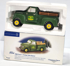 Department 56 Original Snow Village 1950 Ford F-1 Pickup John Deere Collectible