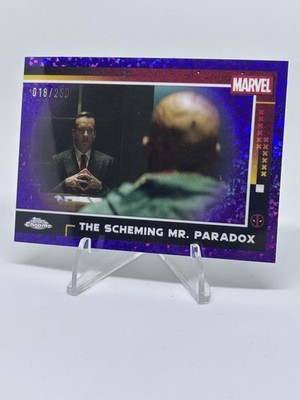 2025 Topps Chrome Deadpool The Scheming Mr. Paradox Purple Wave Refractor /250