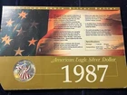 1987 Colorized American Eagle Silver Dollar Sealed COA