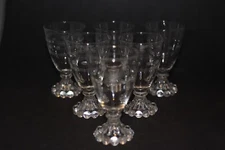 Six Vintage Juice Glasses Stemware Elegant Style Retro Multi-Use